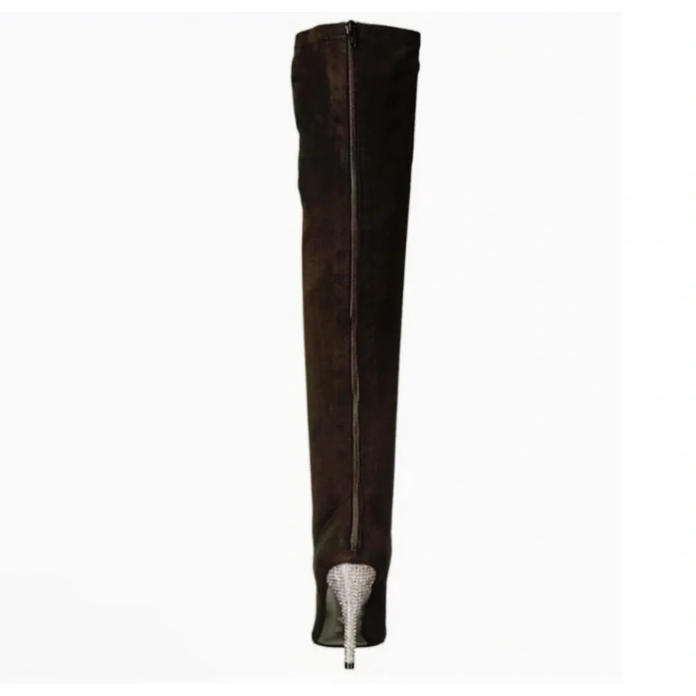 NINA WOMEN'S DECORATED SYNTHETIC SUEDE ROCKLIN OVER THE KNEE BOOTS
